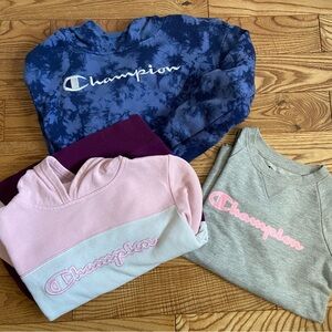 3 youth champion hoodies